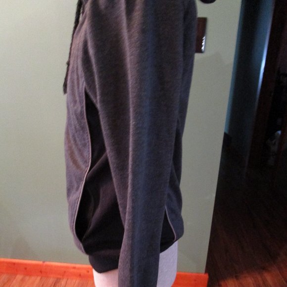 Mens medium Of all Threads Hoodie with Mock turtleneck Black/Gray - Picture 4 of 13